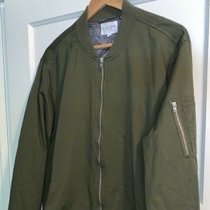 FIVE FOUR Los Angeles Bomber Lined Jacket XL Army